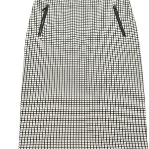 Rachel Zoe Monochrome Grid Pencil Skirt